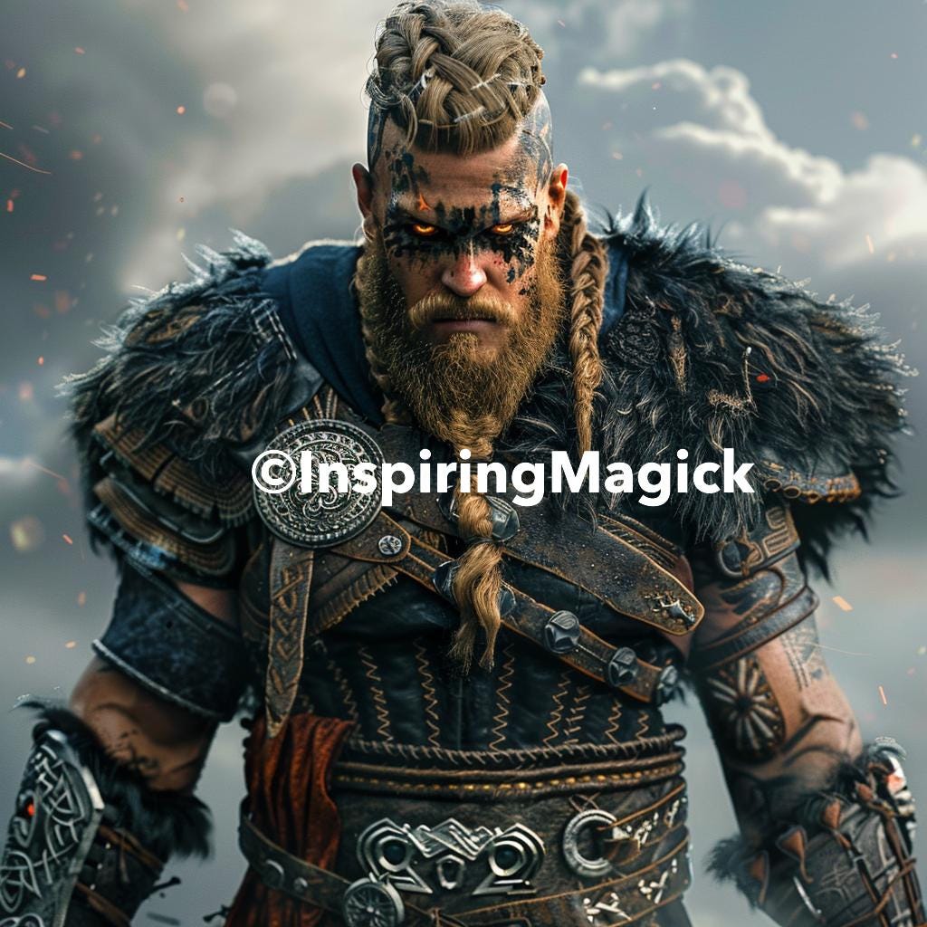 Berserker Conjuring Biding Spirit Guide Spirit Companion Magical Viking Warrior